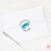 Chesapeake Bay Blue Crab Ronde Sticker (Envelop)