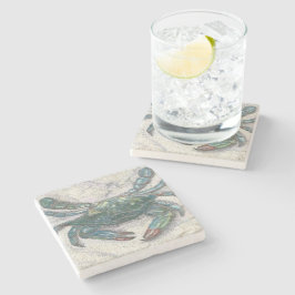Chesapeake Bay Blue Crab Stenen Onderzetter