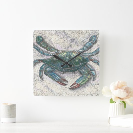 Chesapeake Bay Blue Crab Wall klok (Huis)