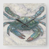 Chesapeake Bay Blue Crab Wall klok (Voorkant)