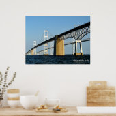 Chesapeake Bay Bridge - AFDRUKKEN Poster (Keuken)