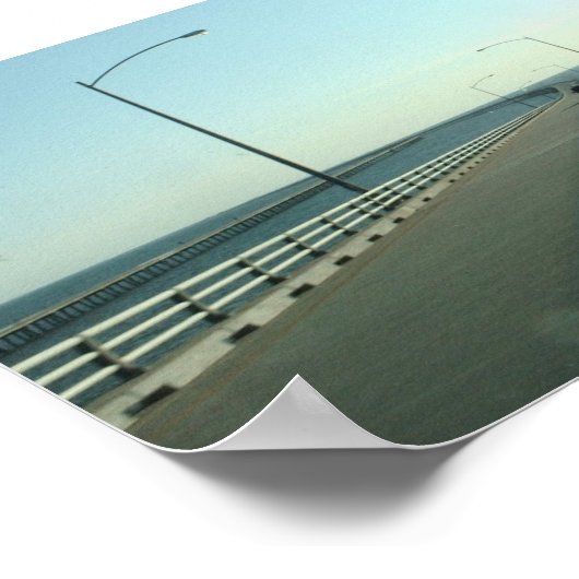 Chesapeake Bay Bridge - afdrukken/poster Poster (Hoek)