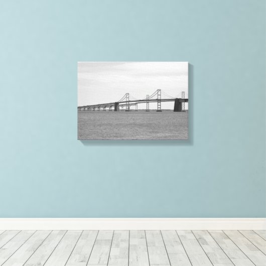 Chesapeake Bay Bridge Canvas Afdruk (Insitu (Houten vloer))