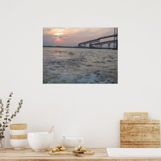 Chesapeake Bay Bridge Fotografie-Poster Poster (Keuken)