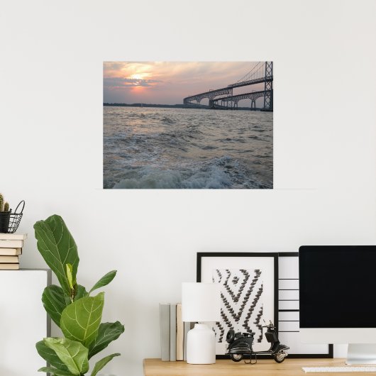 Chesapeake Bay Bridge Fotografie-Poster Poster (Thuiskantoor)