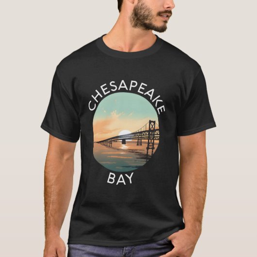 Chesapeake Bay Bridge Maryland Annapolis Kent Isla T-shirt (Voorkant)