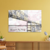 Chesapeake Bay Bridge Maryland Vlag Canvas Afdruk (Insitu (Woonkamer))