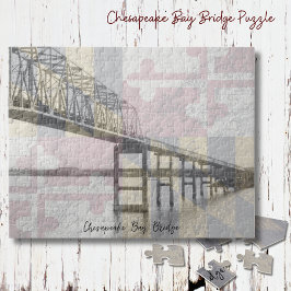 Chesapeake Bay Bridge Maryland Vlag Puzzel