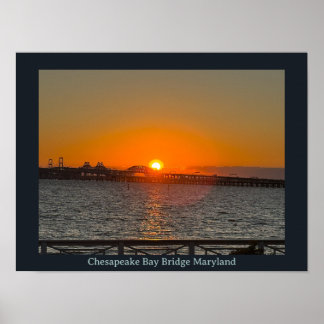 Chesapeake Bay Bridge Maryland Zonsondergang Poste Poster