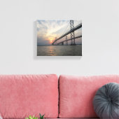 Chesapeake Bay Bridge Sunset canvas Afdruk (Insitu (Woonkamer))