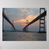 Chesapeake Bay Bridge sunset poster (Voorkant)