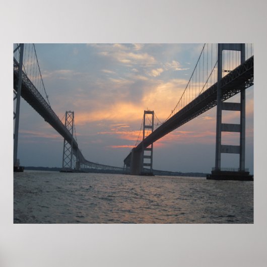 Chesapeake Bay Bridge sunset poster (Voorkant)