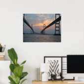 Chesapeake Bay Bridge sunset poster (Thuiskantoor)
