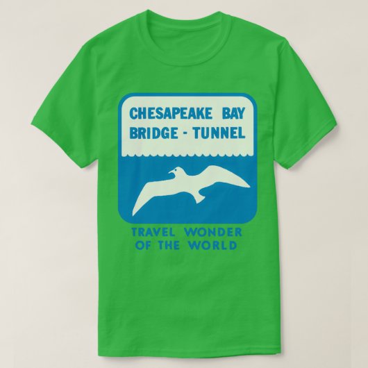 Chesapeake Bay Bridge Tunnel Vintage Travel T-shirt (Design voorkant)