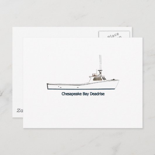 Chesapeake Bay Deadrise Boat (titel) Briefkaart (Voorkant / Achterkant)