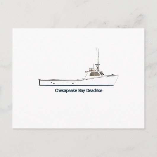 Chesapeake Bay Deadrise Boat (titel) Briefkaart (Voorkant)