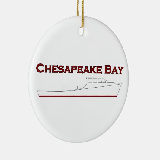 Chesapeake Bay Deadrise-werkboot Keramisch Ornament (Rechts)