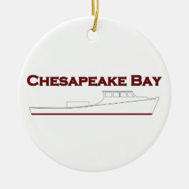 Chesapeake Bay Deadrise-werkboot Keramisch Ornament