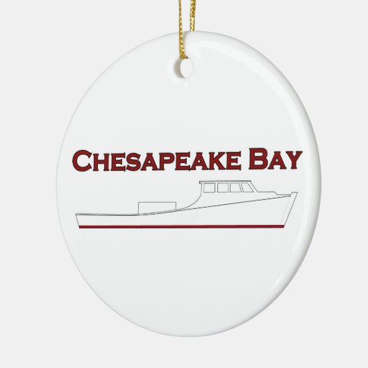 Chesapeake Bay Deadrise-werkboot Keramisch Ornament (Links)