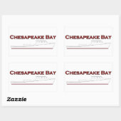 Chesapeake Bay Deadrise-werkboot Rechthoekige Sticker (Vel)