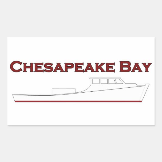 Chesapeake Bay Deadrise-werkboot Rechthoekige Sticker (Voorkant)