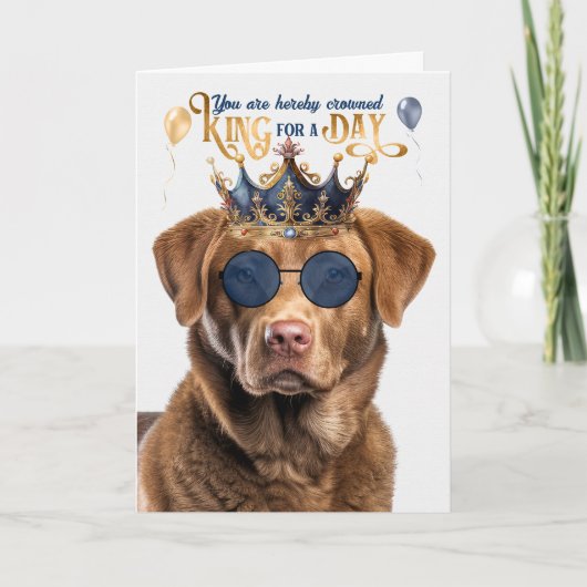 Chesapeake Bay Dog King voor een Dag Grappige Verj Kaart (Voorkant)
