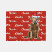 Chesapeake Bay Dog met naam Patroon Kerstmis Fleece Deken (Voorkant (Horizontaal))