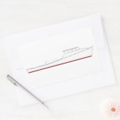 Chesapeake Bay dooie boot (volledige cabine) Rechthoekige Sticker (Envelop)