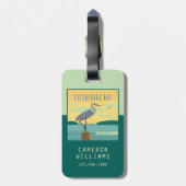 Chesapeake Bay grootste estuarium in Noord-Amerika Bagagelabel (Achterkant verticaal)