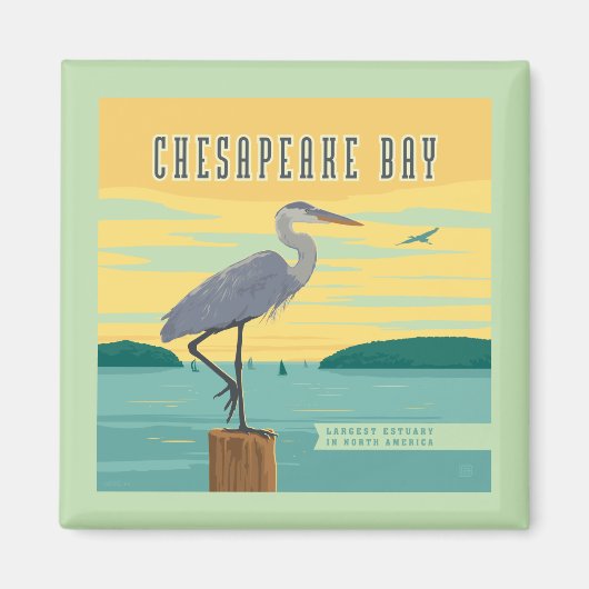Chesapeake Bay grootste estuarium in Noord-Amerika Magneet (Voorkant)