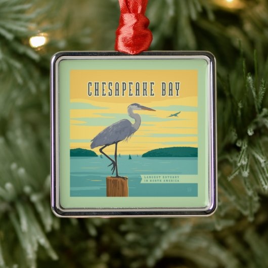 Chesapeake Bay grootste estuarium in Noord-Amerika Metalen Ornament (Boom)