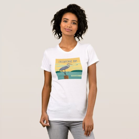 Chesapeake Bay grootste estuarium in Noord-Amerika T-shirt (Voorkant volledig)