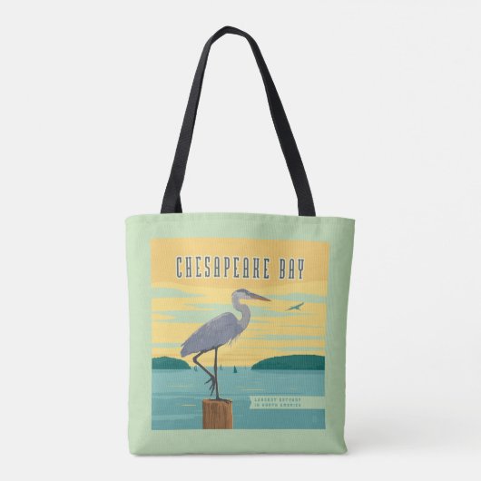 Chesapeake Bay grootste estuarium in Noord-Amerika Tote Bag (Achterkant)