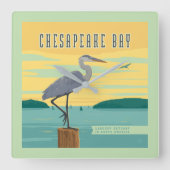 Chesapeake Bay grootste estuarium in Noord-Amerika Vierkante Klok (Voorkant)