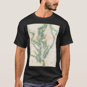 Chesapeake Bay-kaart T-shirt