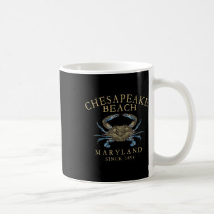 Chesapeake Bay Maryland Blauwe Krab Vintage Geboge Koffiemok