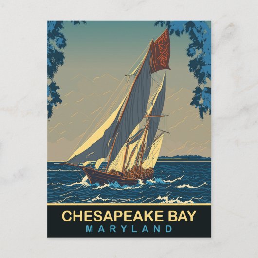 Chesapeake Bay, Maryland, reizen Briefkaart (Voorkant)