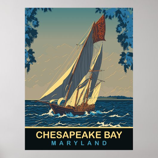 Chesapeake Bay, Maryland, reizen Poster (Voorkant)