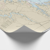 Chesapeake Bay  Nautische Kaart Cadeaupapier (Hoek)