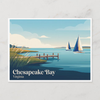 Chesapeake Bay Norfolk Virginia Briefkaart