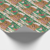 Chesapeake Bay Retriever Bakken: Feestelijke Kerst Cadeaupapier (Hoek)