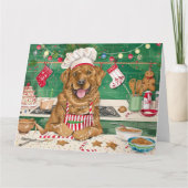 Chesapeake Bay Retriever Bakken: Feestelijke Kerst Kaart (Voorkant)
