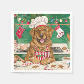 Chesapeake Bay Retriever Bakken: Feestelijke Kerst Servet (Voorkant)