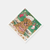 Chesapeake Bay Retriever Bakken: Feestelijke Kerst Servet (Hoek)