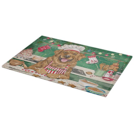 Chesapeake Bay Retriever Bakken: Feestelijke Kerst Snijplank (Hoek)