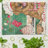 Chesapeake Bay Retriever Bakken: Feestelijke Kerst Theedoek (Gevouwen)