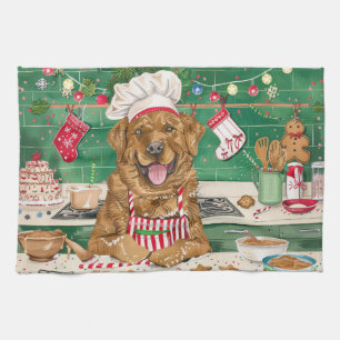 Chesapeake Bay Retriever Bakken: Feestelijke Kerst Theedoek