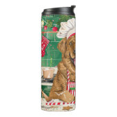 Chesapeake Bay Retriever Bakken: Feestelijke Kerst Thermosbeker (Gedraaid links)
