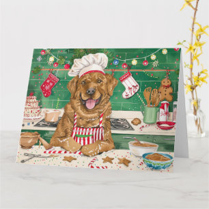 Chesapeake Bay Retriever Bakken: Festive Kerstmis Kaart