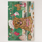 Chesapeake Bay Retriever Bakken: Festive Kerstmis Legpuzzel (Verticaal)